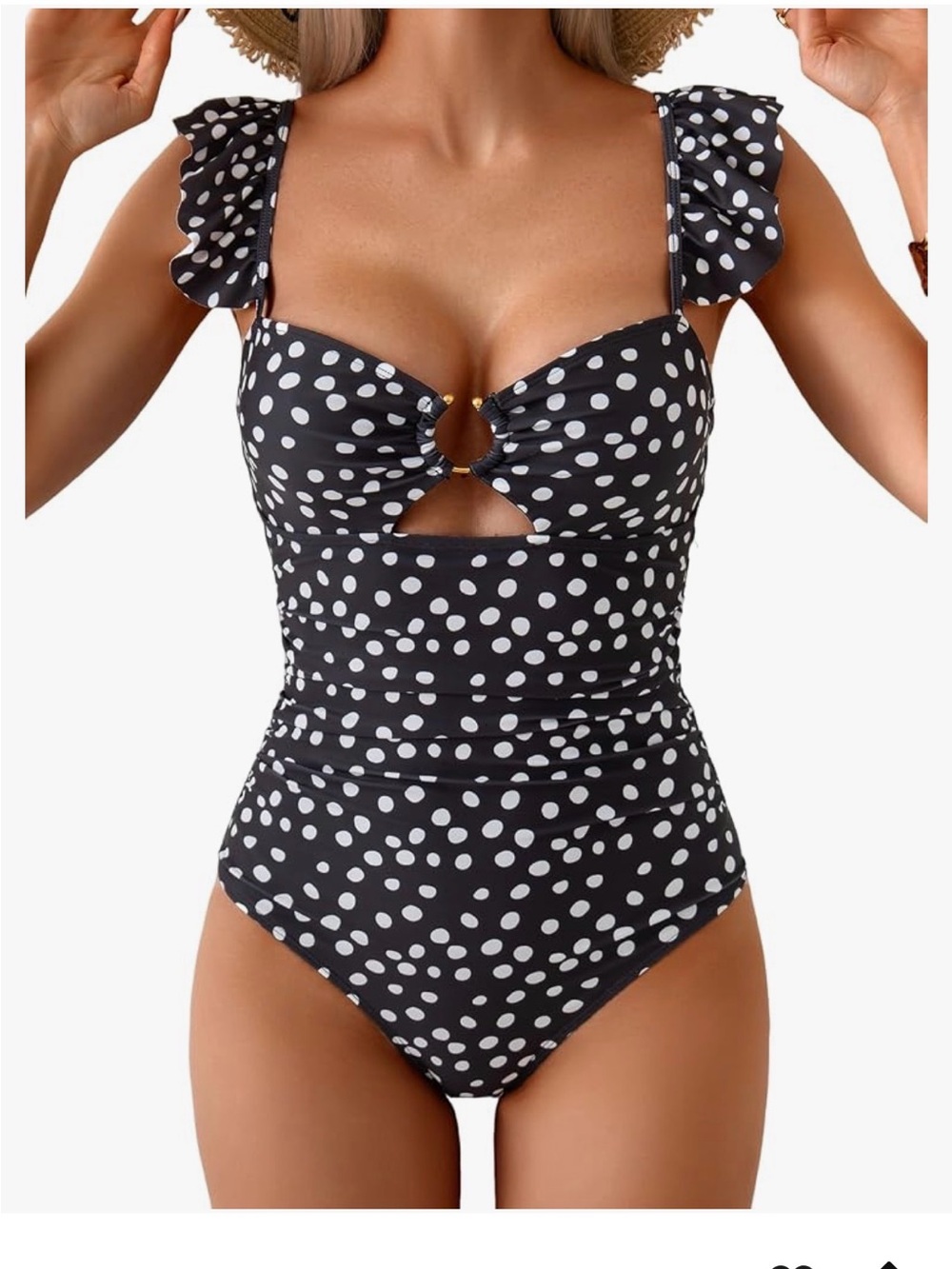 new- Medium Chic Polka Dot
One-Piece Swimsuit
Full Coverage
Ruffle Straps
